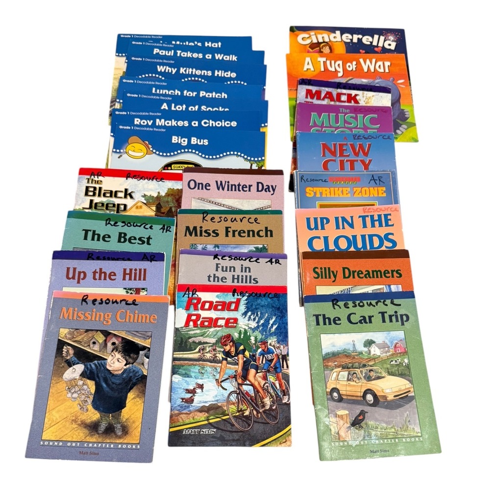 Lot of 25 Sound Out Decodable Chapter Books Phonics Reading Homeschool Classroom